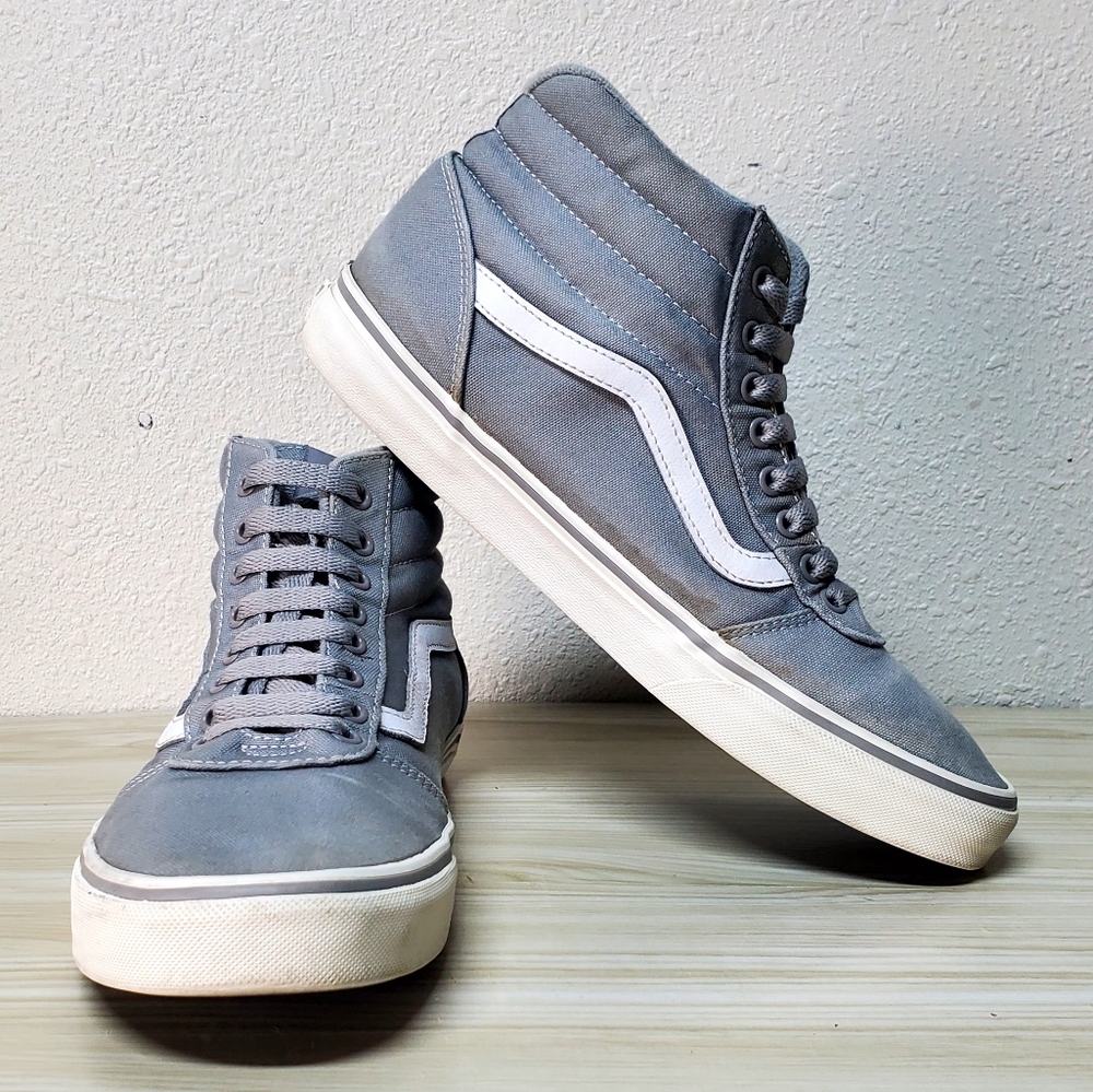 Vans Ward Stripe Hi Gray / White Sneakers Size 10 Men's Skater